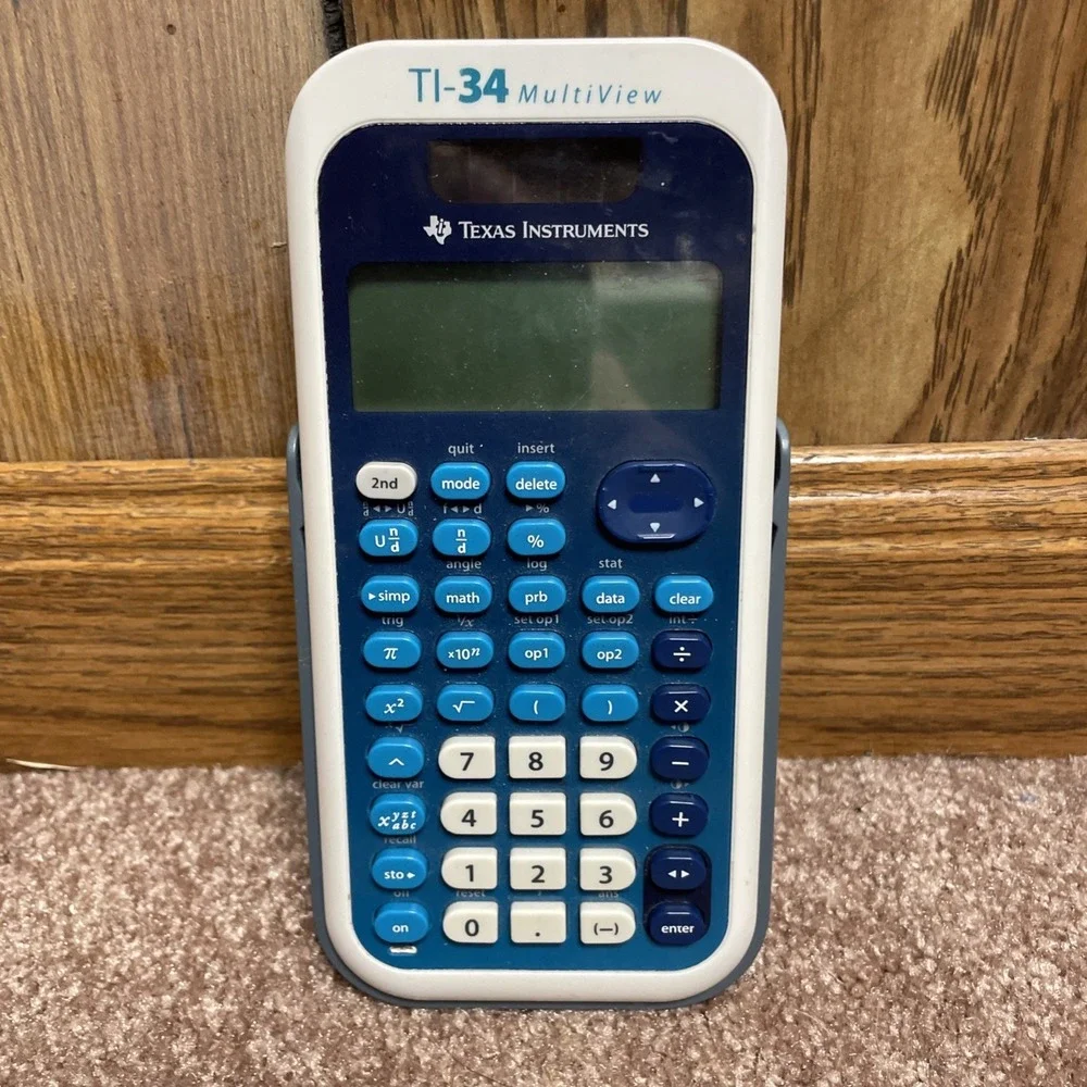 Texas Instruments TI-34 MultiView Scientific Calculator Blue Battery‎ Included